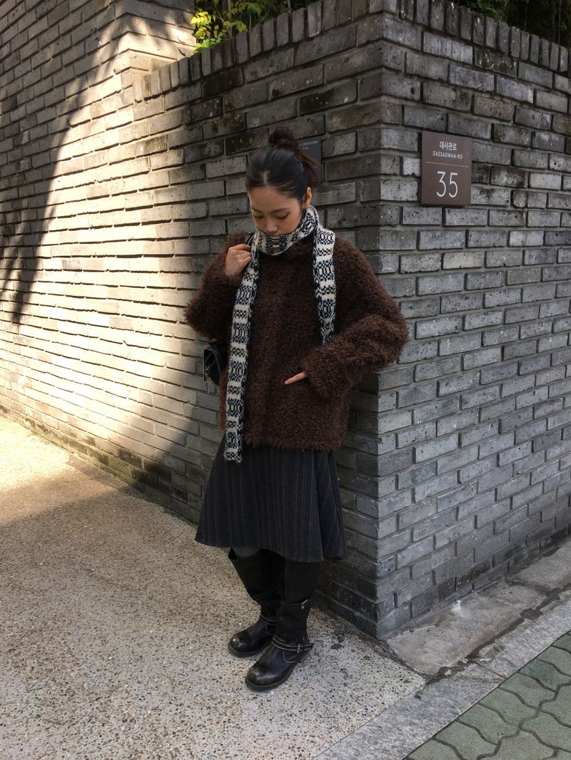 Label Midi Skirt (2color)