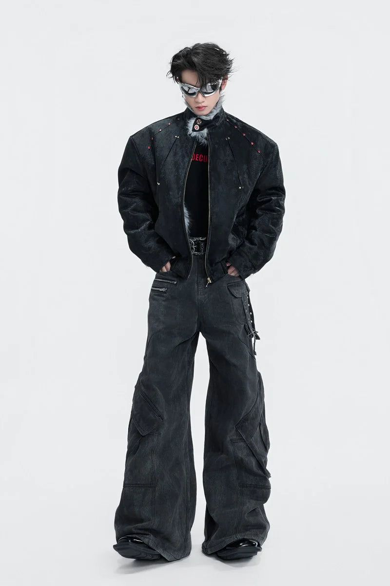 Reversible Fur Heavy Puffer Jacket