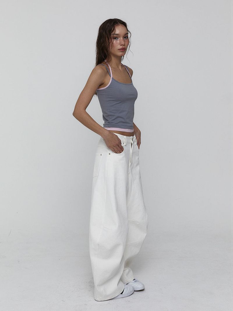 Layered Halter Top_Grey