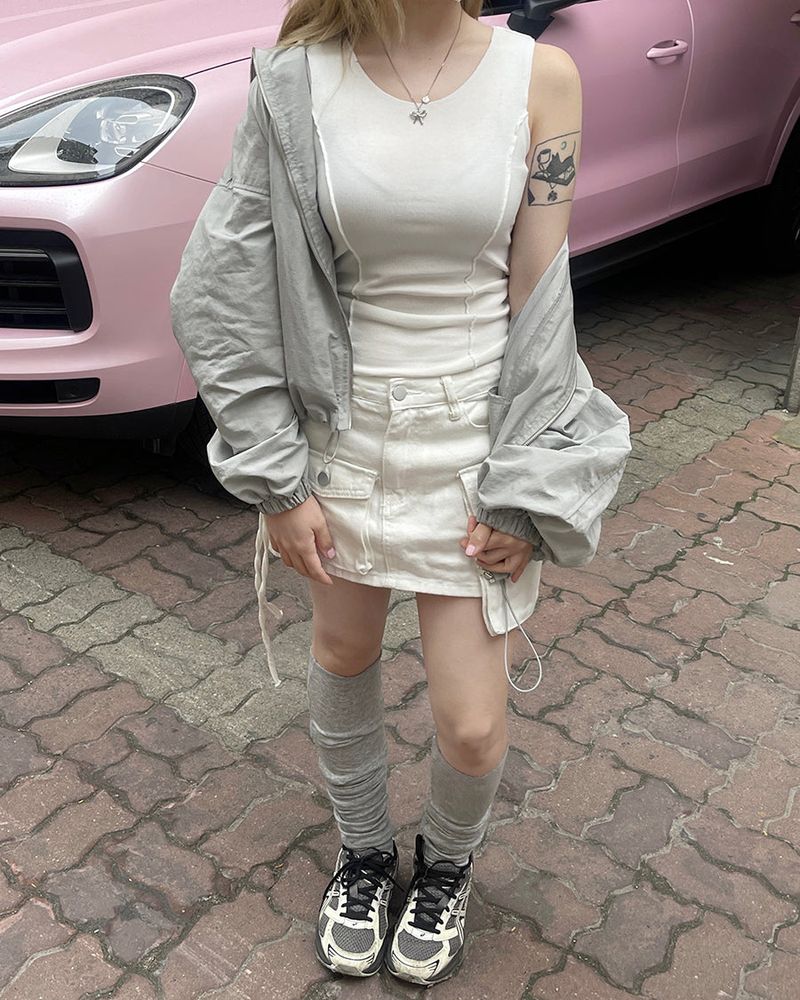 heenytsuki(ヒニツキ)の「layered ribbed sleeveless(Tops)」