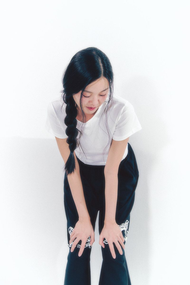 Knee Point Ribbon Jogger Pants Black