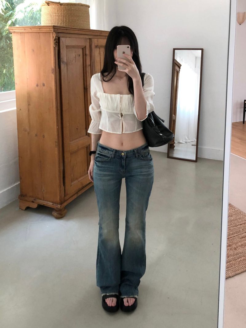 Kitten（キッテン）の「Netty Low-rise Bootcut Denim Pants (one color)（Pants）」
