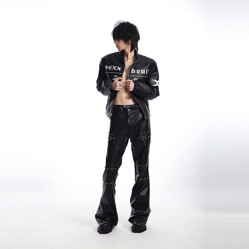 SEXXDEVIL Faux Leather Drift Trousers