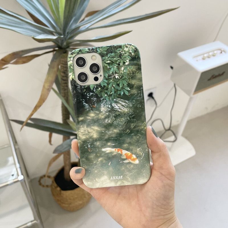 [green breeze koi goldfish hard case]