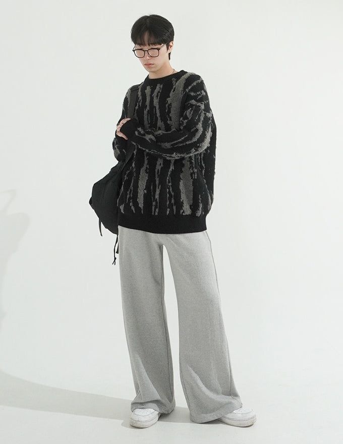 Snap Wide Sweat Pants