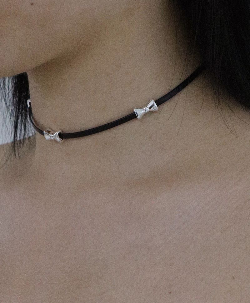 [MADE] Capsule02 3 Ribbon Leather Strap Chocker