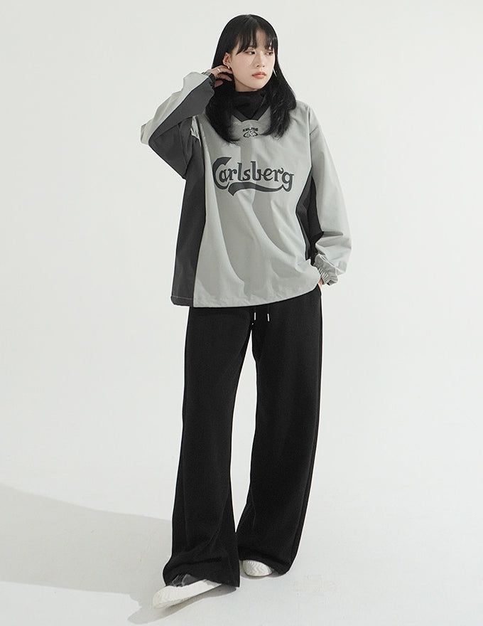 Snap Wide Sweat Pants