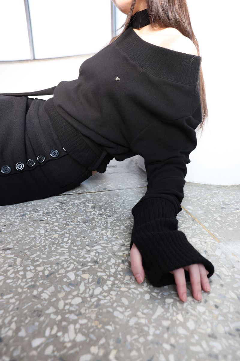 [ID] Classic Button Skort (Black)