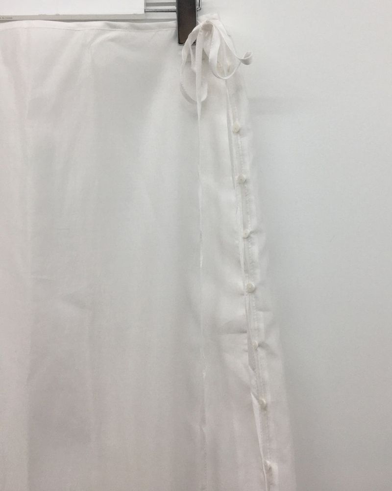 Milky button-up layered skirt (2color)