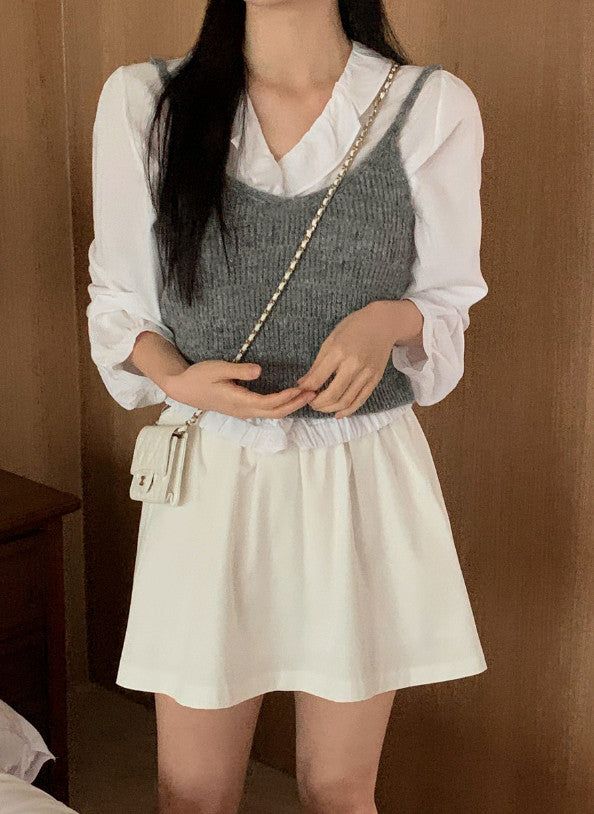 SHOPPERLAND（ショッパーランド）の「MV Shirring Flare Mini Skirt (2color)（Skirts）」