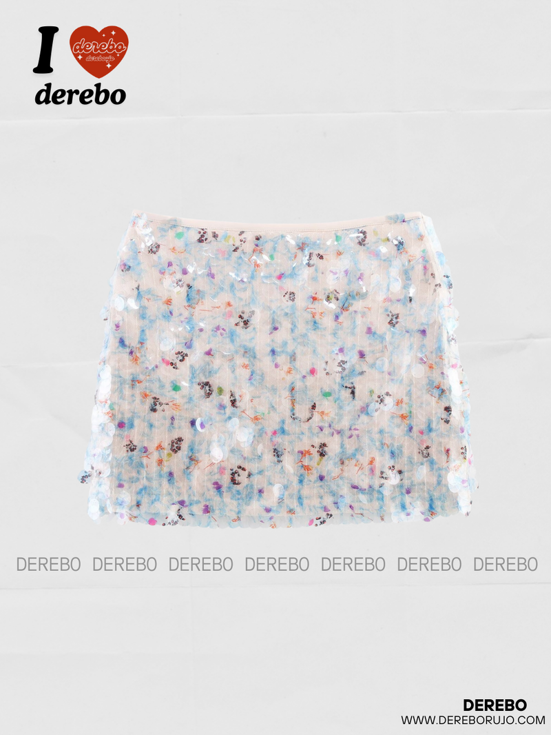 dereborujo（ドレボルゾー）の「watercolor sequined mini skirt（Skirts）」