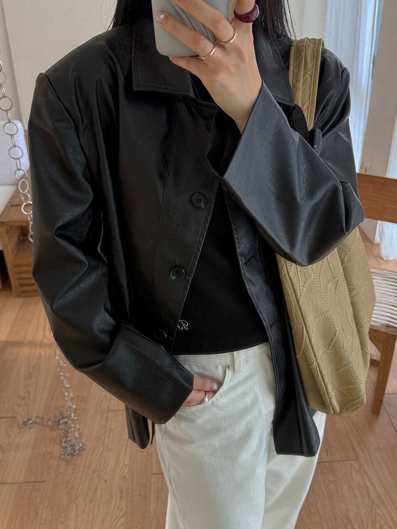 [MADE] Blending leather jacket