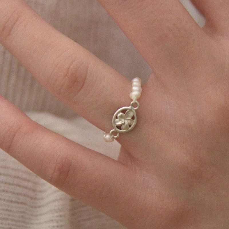 [CCNMADE] Plumeria Pearl Ring
