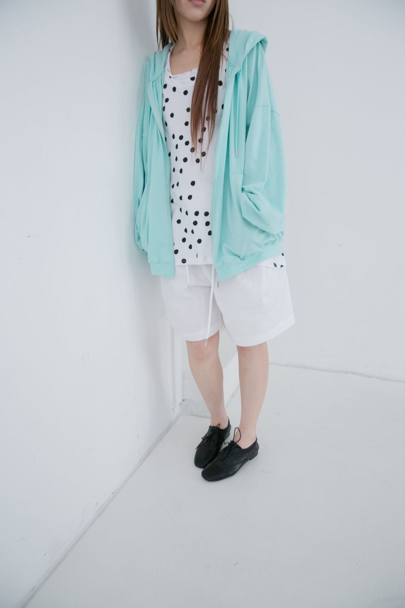 pintuck stopper cotton half pants(2colors)