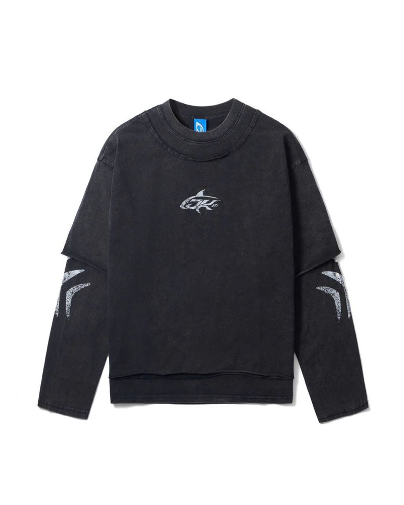 DKILLUMINATE（ディーケーイルミネイト）の「ダブルレイヤーウォッシュ加工長袖Tシャツ（トップス）」