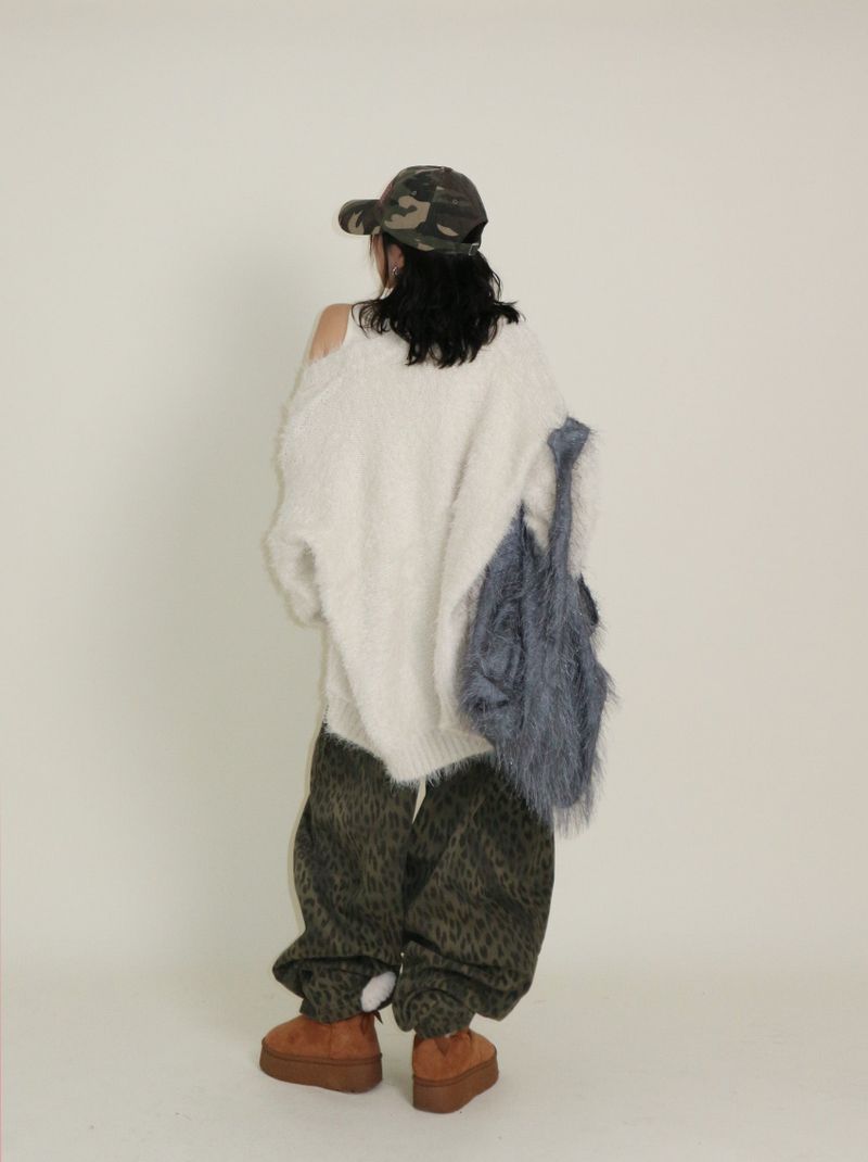 Featheryan Rouge Long Angora Cardigan