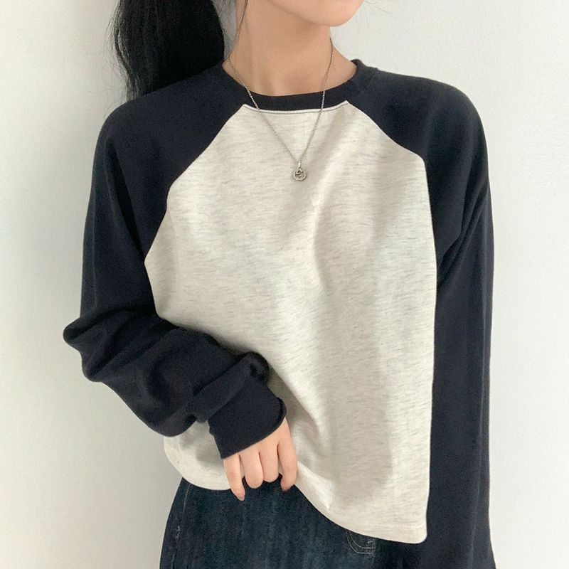 Nagrang Raglan Color Matching Sweatshirt