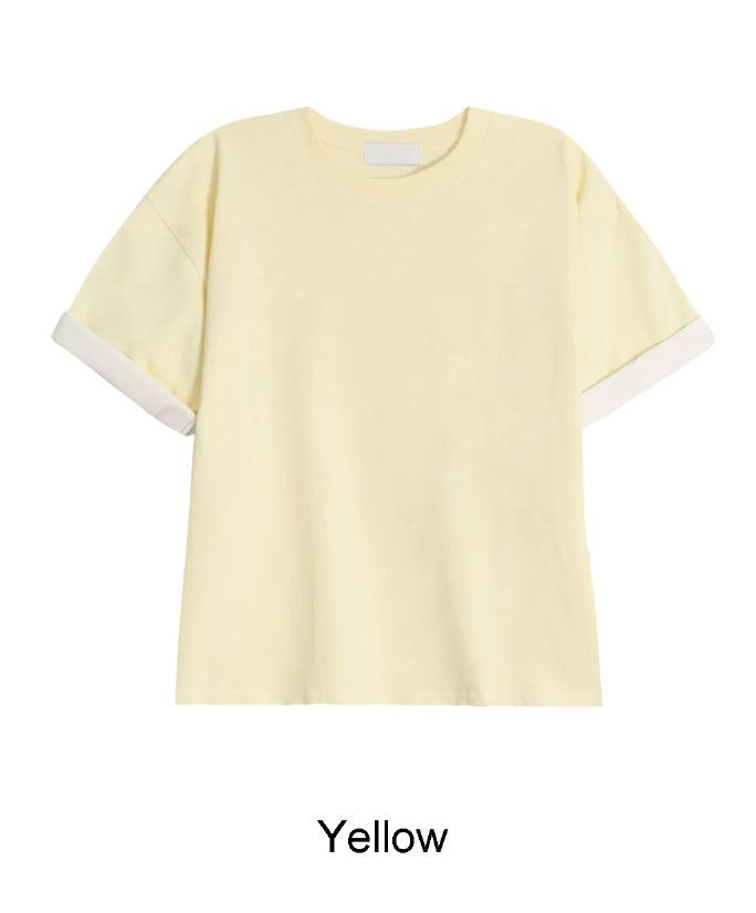 Ed High-Density Roll-Up Color Matching Short Sleeve Tee