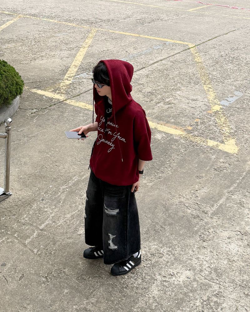 26SS★ Airy Half Hood Zip Up