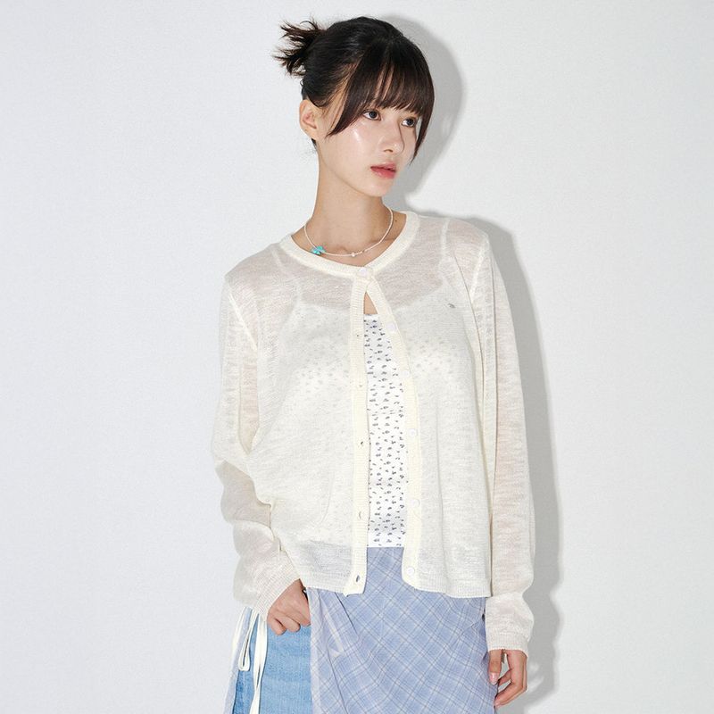 ESSENTIAL CARDIGAN (CREAM)