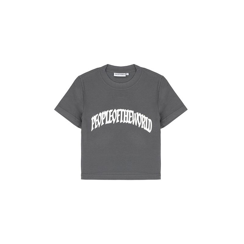 Cropped Archie Logo T-shirt (GRAY)