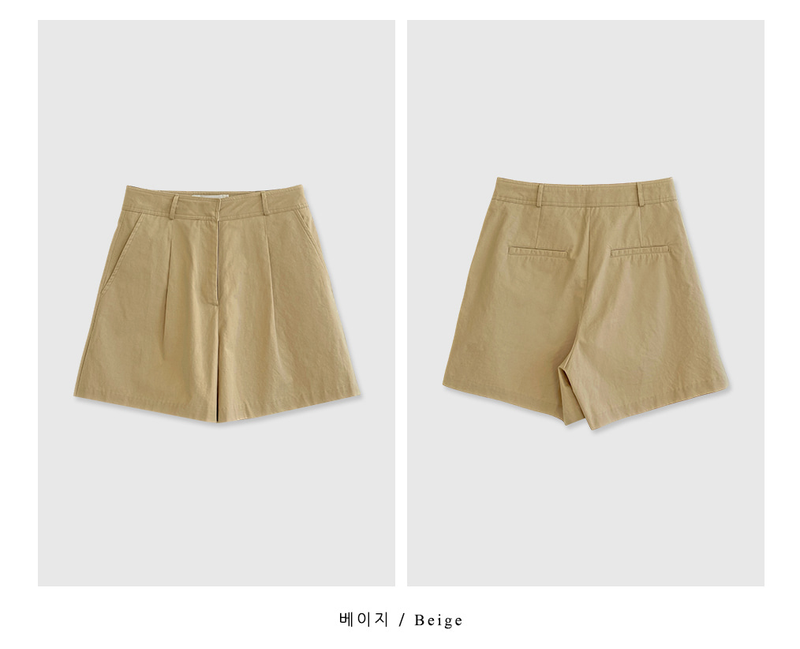 Rear Summer Pintuck Shorts / 3 colors
