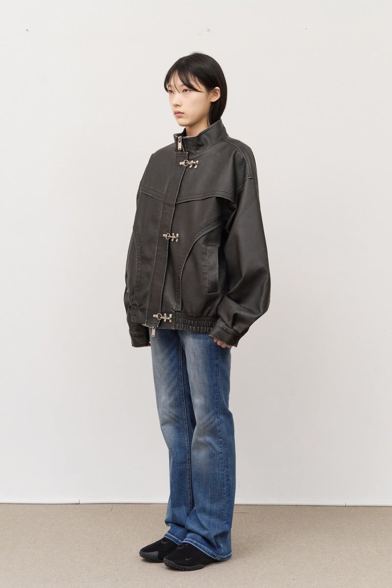 Hook Washed Leather Jacket