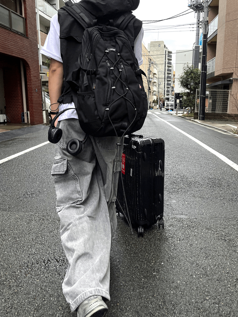 Pigment Balloon stitch Cargo Denim Pants