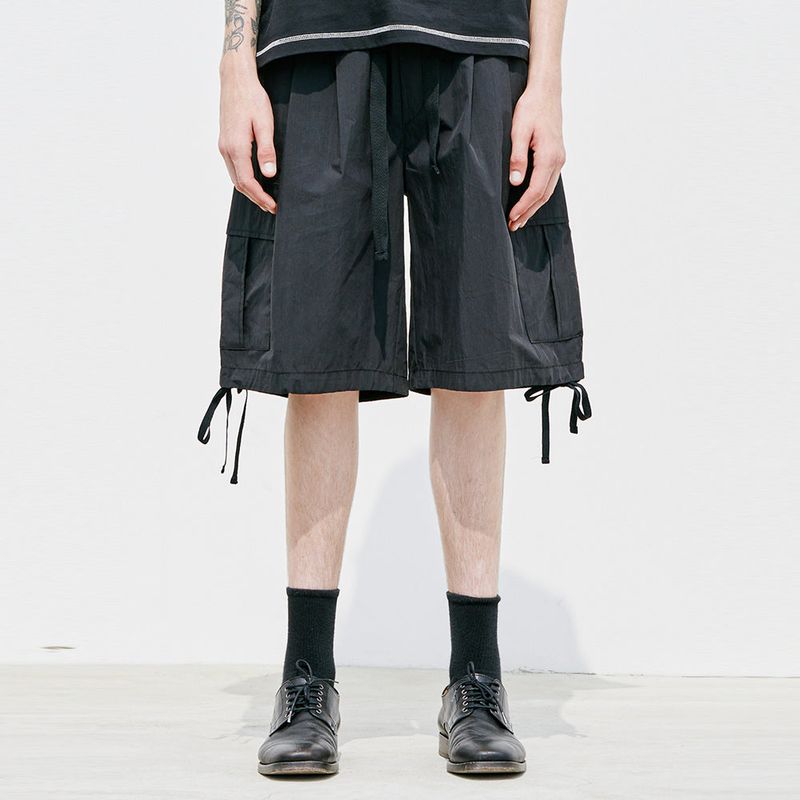 SCULPIN NYLON CARGO BANDING PANTS BLACK