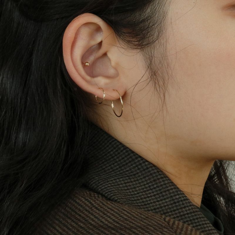 Less is more（レスイズモア）の「14K GOLD BALL 3MM EARRING_2COLOR (14k gold clutch)（Accessories）」