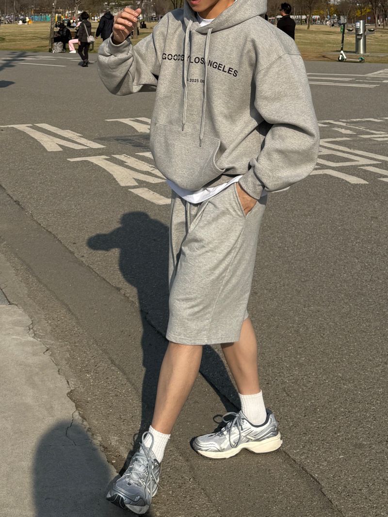 Half terry bermuda pants