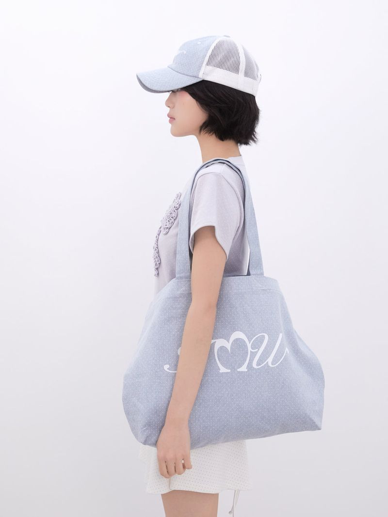 Cotton Dot Two-tone Trucker Cap(LIGHT BLUE)
