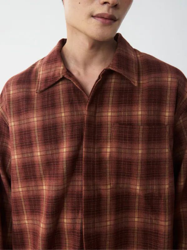 TP1 Brushed Boxy Plaid Shirt