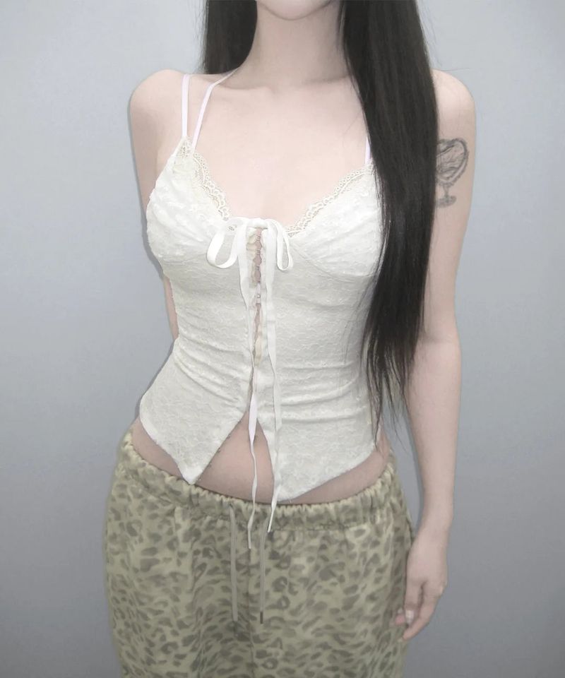 lover lace corset top (4colors)