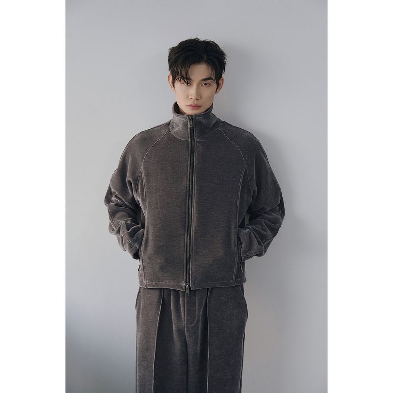 Velvet corduroy line pants(Charcoal)