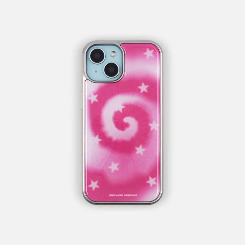 sunvase service(サンベースサービス)の「HYPNOTIC STAR CASE_PINK (silver epoxy)(Smartphone Accessories)」