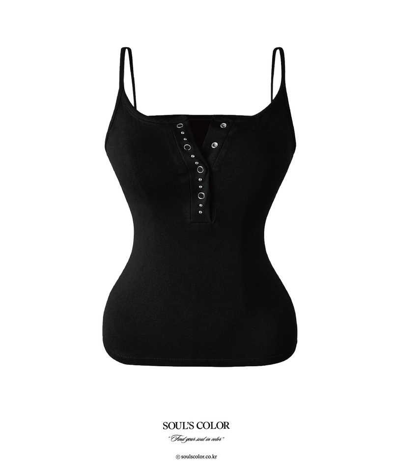 SOUL'S COLOR(ソウルズカラー)の「Camilla Snap Stud Sleeveless Top (2color)(Tops)」