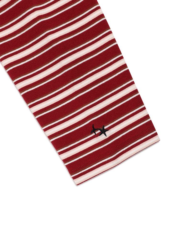 STRIPED STAR RAGLAN LS TEE WHITE(CV2GSFT550A)