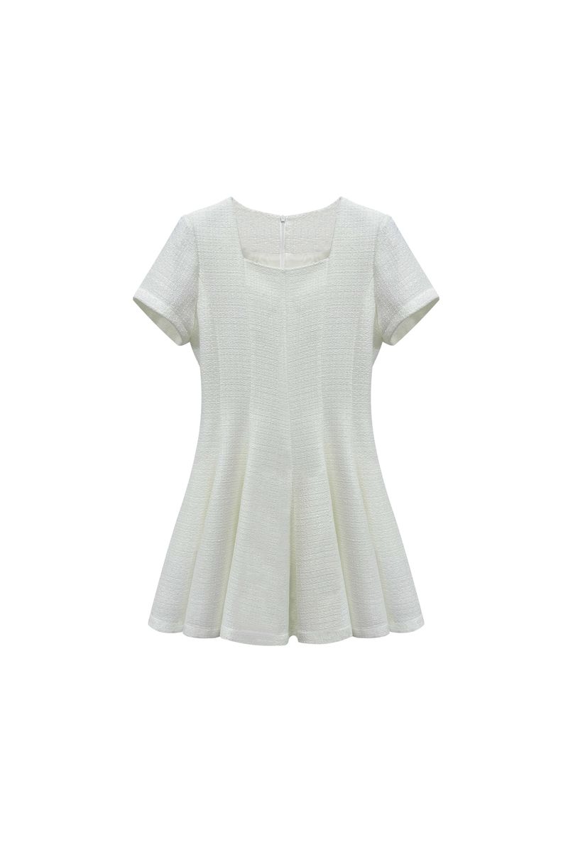 LANI TWEED DRESS / WHITE