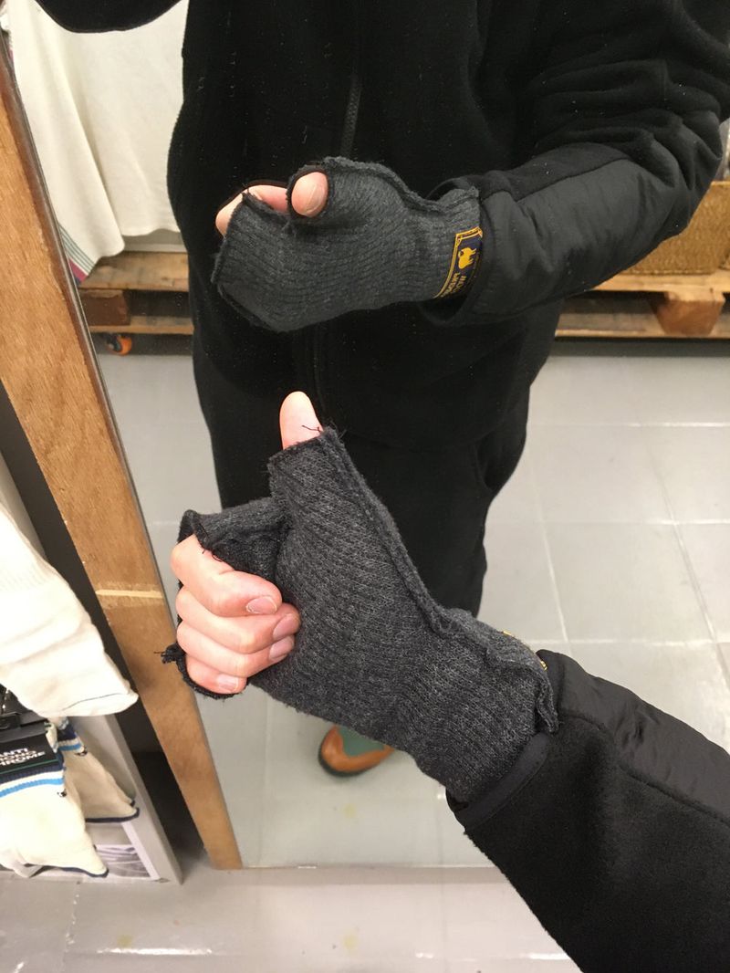 No.1526 wool fingerless GLOVES (3color)