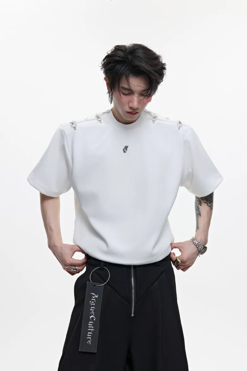 Deconstructed Buckle Shoulder Tee