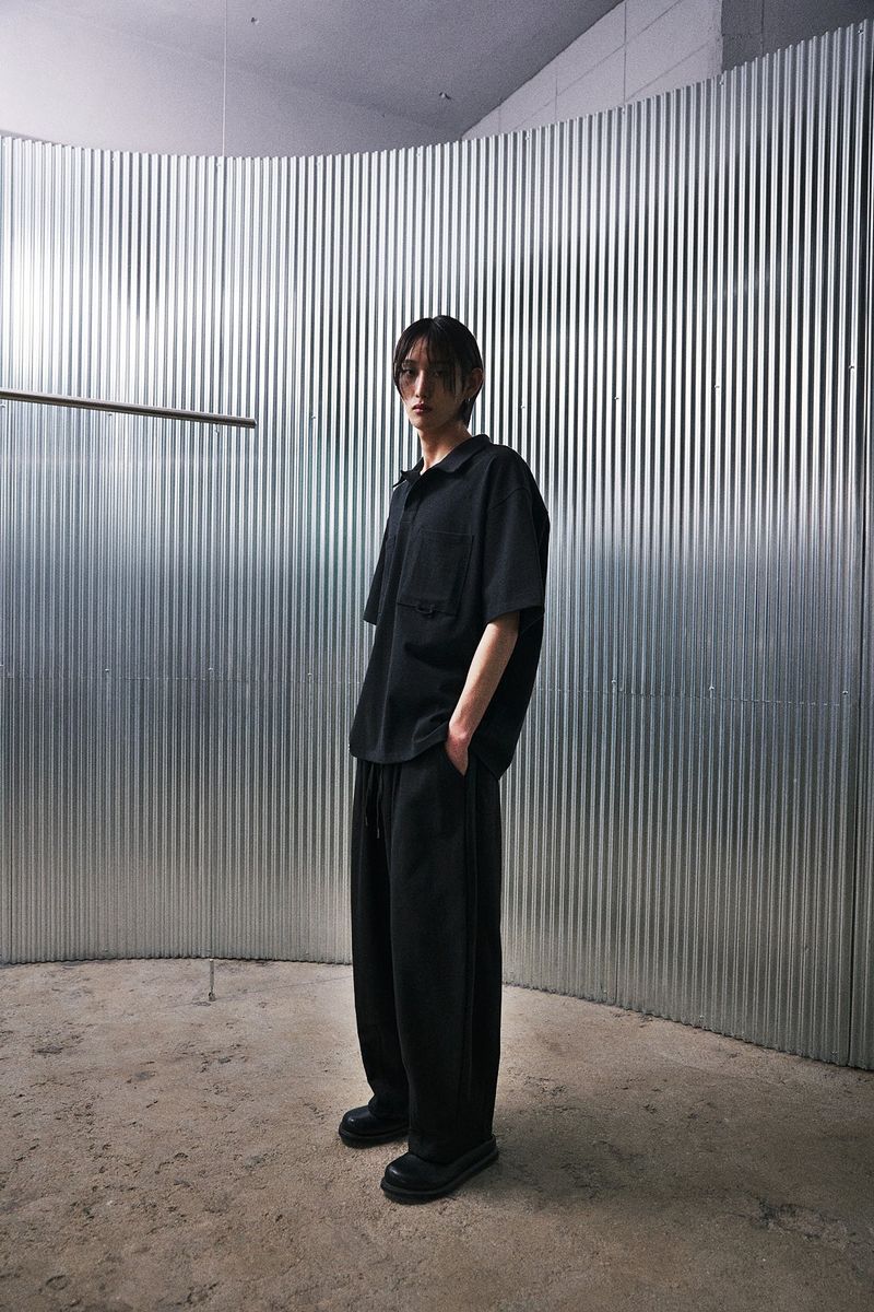 N-BT POCKET 1/2 COLLAR-TEE (Black)