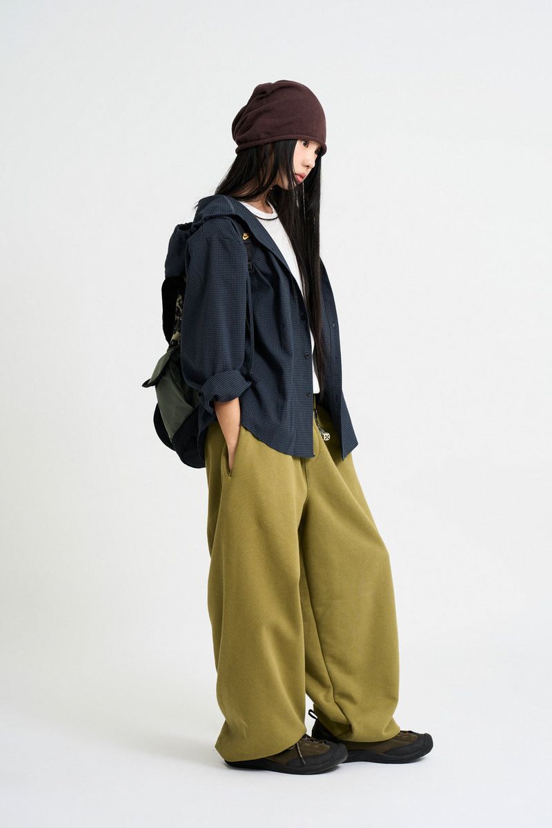 Lumi belted over jogger pants