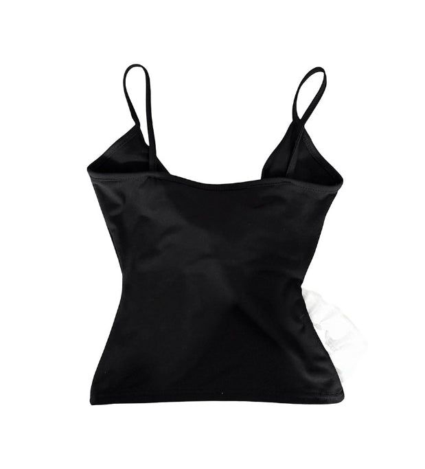Frill Lace Wrap Slim Sleeveless