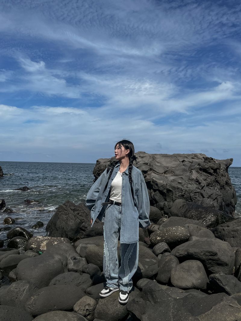 (UNISEX) ミストデニムシャツジャケット