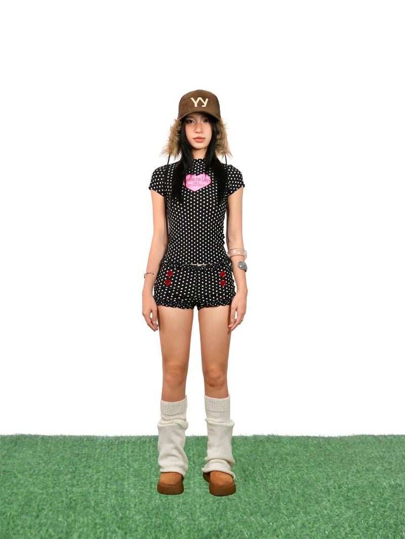 SEND LOVE MINI SHORTS / SEND LOVE ショートパンツ ( SHORT ONLY )