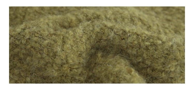 Green tea wool muffler knit cardigan