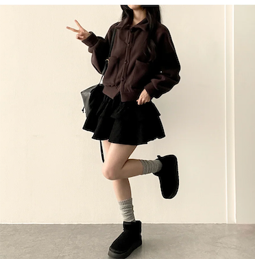 Mori soft fleece pocket jacket