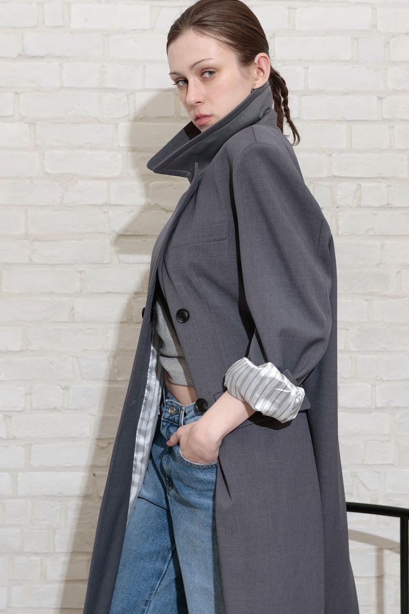 MAXIMAL DOUBLE COAT_GRAY