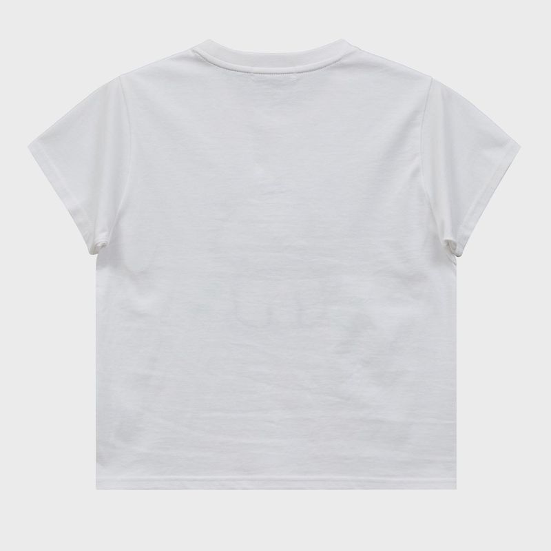 Maltese Check Applique Button Half T-shirt